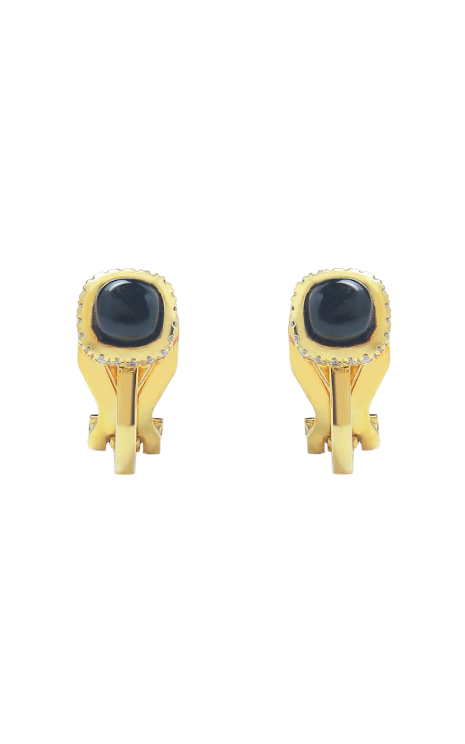 MIDNIGHT ONYX GLOW EARCLIP Gold jewelry