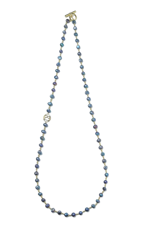 MIDNIGHT BLACKPEARL MIXLINE NECKLACE Gold jewelry