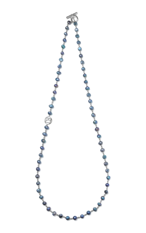 MIDNIGHT BLACKPEARL MIXLINE NECKLACE silver jewelry