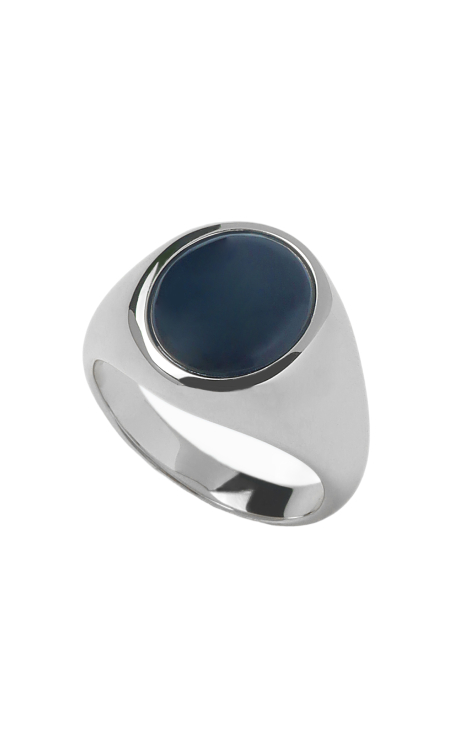 MIDNIGHT ONYX SIGNET RING silver jewelry